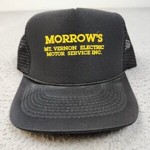 Vintage Trucker Hat Snapback Cap Morrow's Electric Motor Service Mt. Vernon IN